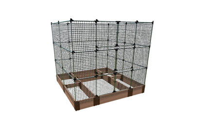Walk-In Alamo 8' x 8' Animal Barrier Raised Garden Bed - 2" Profile - GardenBLOX Classic Raised Garden Beds Frame It All Classic Sienna 2 Inch 11" 6'