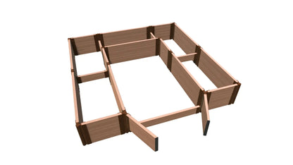 Walk-In Alamo 8' x 8' Animal Barrier Raised Garden Bed - 2" Profile - GardenBLOX Classic Raised Garden Beds Frame It All Classic Sienna 2 Inch 16.5" 0'