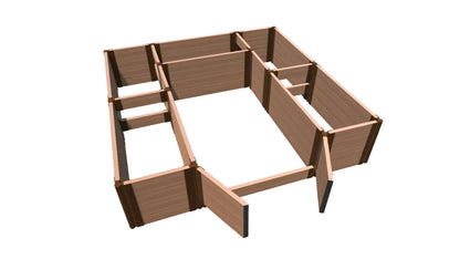 Walk-In Alamo 8' x 8' Animal Barrier Raised Garden Bed - 2" Profile - GardenBLOX Classic Raised Garden Beds Frame It All Classic Sienna 2 Inch 22" 0'