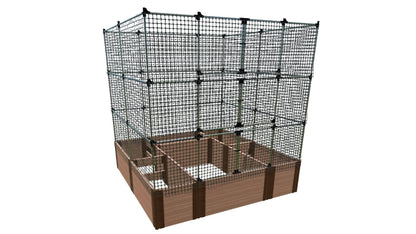 Walk-In Alamo 8' x 8' Animal Barrier Raised Garden Bed - 2" Profile - GardenBLOX Classic Raised Garden Beds Frame It All Classic Sienna 2 Inch 22" 6'