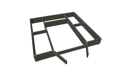 Walk-In Alamo 8' x 8' Animal Barrier Raised Garden Bed - 2" Profile - GardenBLOX Classic Raised Garden Beds Frame It All Weathered Wood 2 Inch 11" 0'