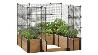 Walk-in Alamo 8' x 8' Animal Barrier Raised Garden Bed - GardenBLOX Capped Raised Garden Beds Frame It All 