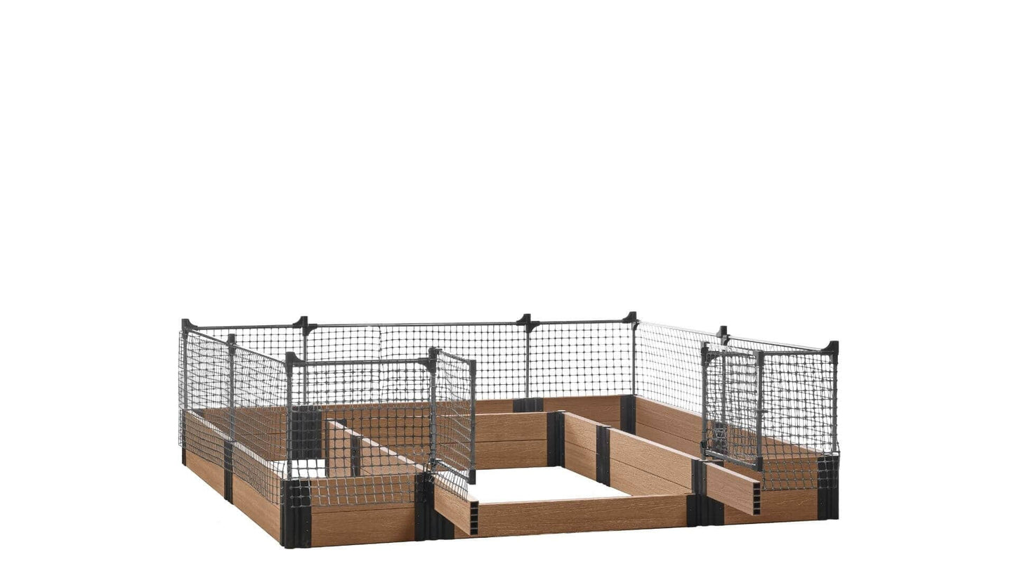 Walk-in Alamo 8' x 8' Animal Barrier Raised Garden Bed - GardenBLOX Capped Raised Garden Beds Frame It All Hickory 11" 2'
