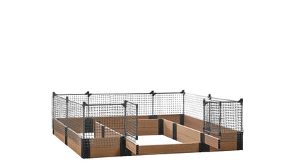 Walk-in Alamo 8' x 8' Animal Barrier Raised Garden Bed - GardenBLOX Capped Raised Garden Beds Frame It All Hickory 11" 2'