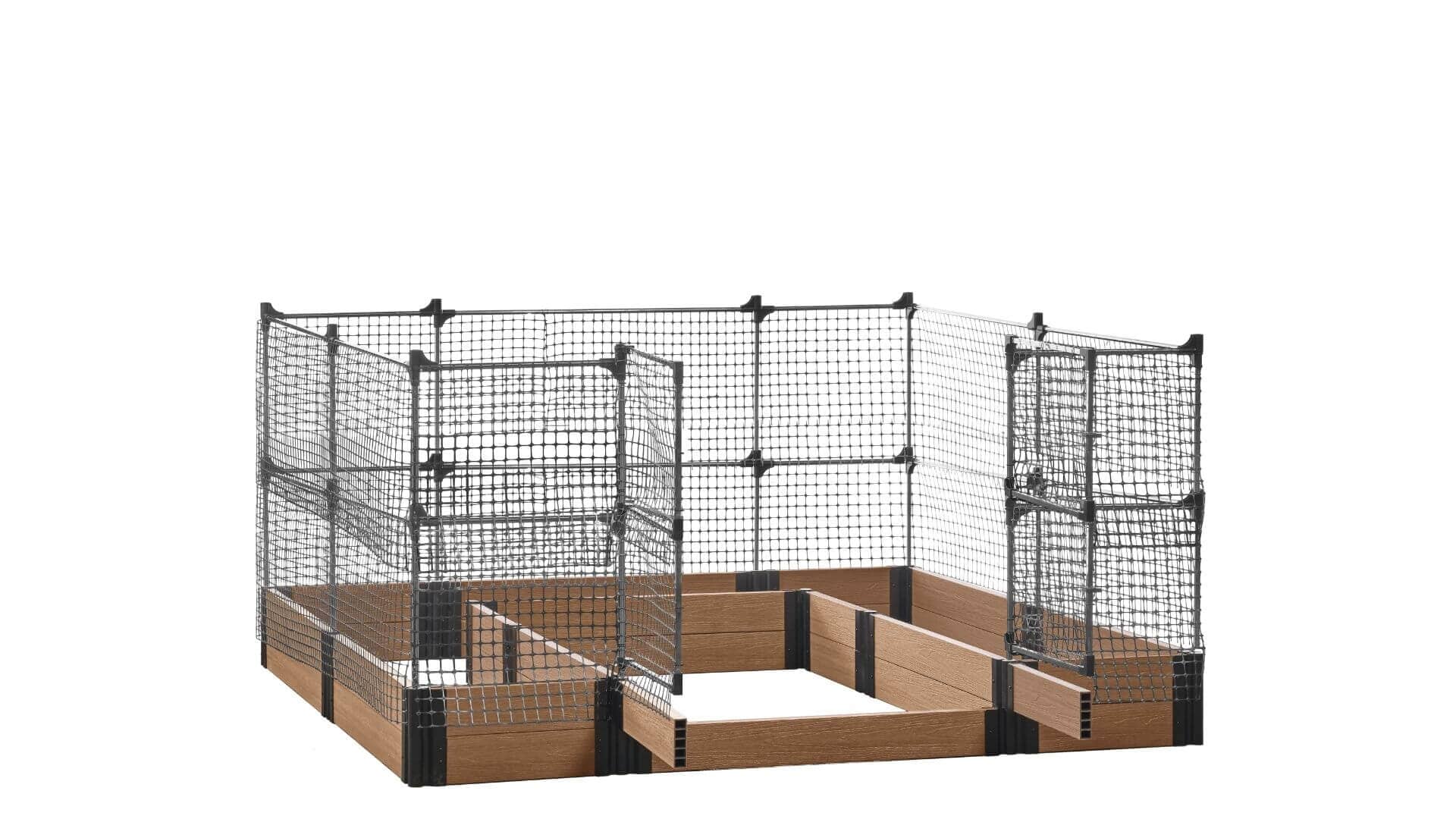 Walk-in Alamo 8' x 8' Animal Barrier Raised Garden Bed - GardenBLOX Capped Raised Garden Beds Frame It All Hickory 11" 4'