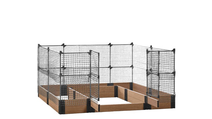 Walk-in Alamo 8' x 8' Animal Barrier Raised Garden Bed - GardenBLOX Capped Raised Garden Beds Frame It All Hickory 11" 4'