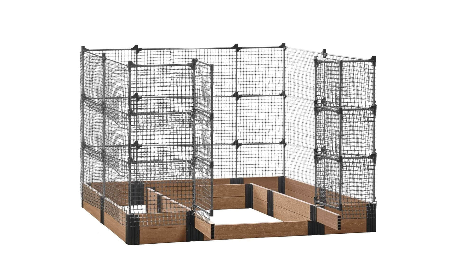 Walk-in Alamo 8' x 8' Animal Barrier Raised Garden Bed - GardenBLOX Capped Raised Garden Beds Frame It All Hickory 11" 6'