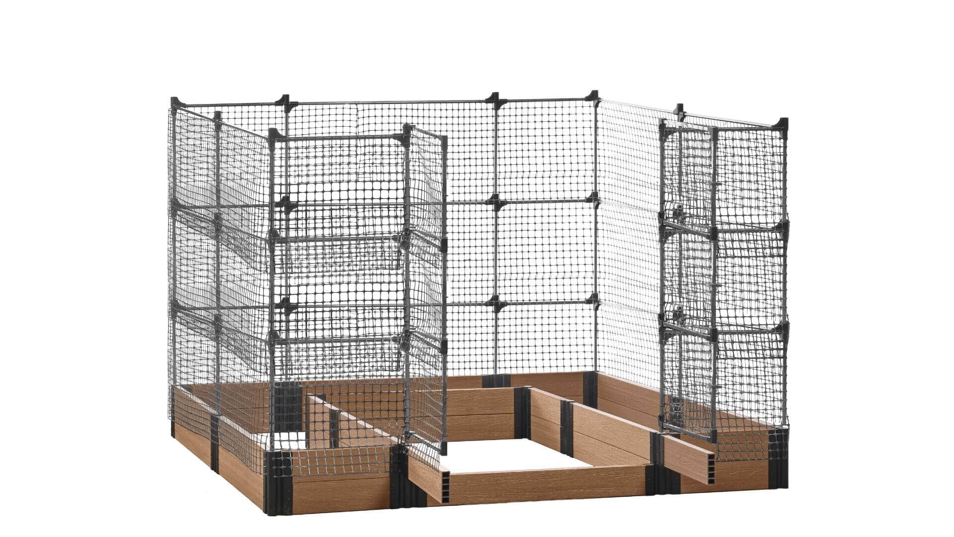 Walk-in Alamo 8' x 8' Animal Barrier Raised Garden Bed - GardenBLOX Capped Raised Garden Beds Frame It All Hickory 11" 6'