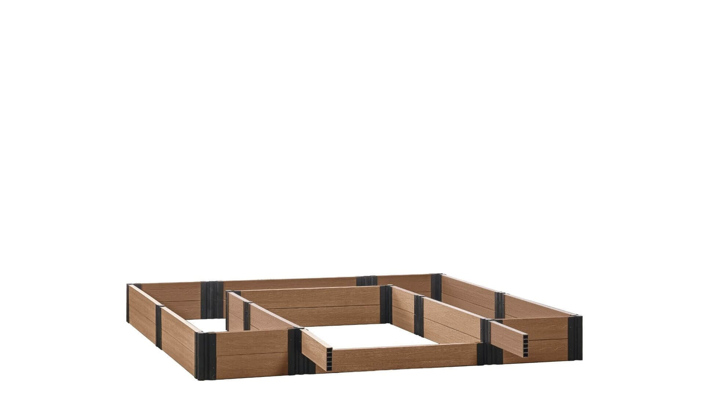 Walk-in Alamo 8' x 8' Animal Barrier Raised Garden Bed - GardenBLOX Capped Raised Garden Beds Frame It All Hickory 11" None