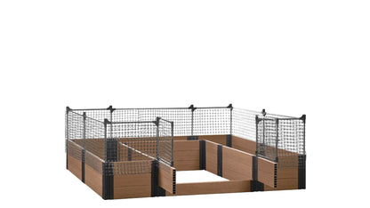 Walk-in Alamo 8' x 8' Animal Barrier Raised Garden Bed - GardenBLOX Capped Raised Garden Beds Frame It All Hickory 16.5" 2'