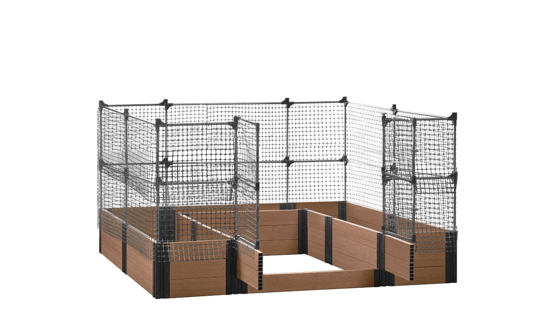 Walk-in Alamo 8' x 8' Animal Barrier Raised Garden Bed - GardenBLOX Capped Raised Garden Beds Frame It All Hickory 16.5" 4'