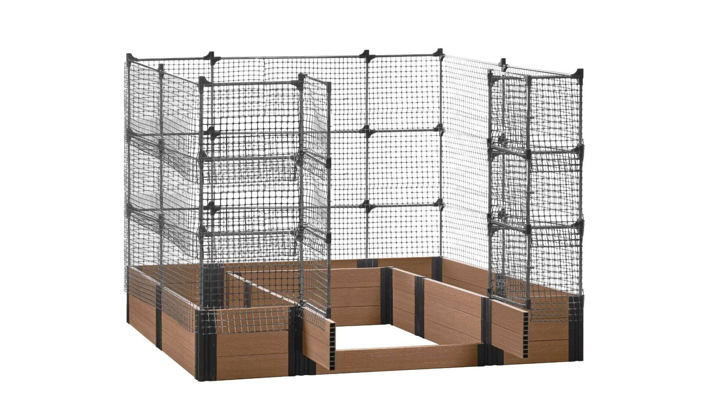 Walk-in Alamo 8' x 8' Animal Barrier Raised Garden Bed - GardenBLOX Capped Raised Garden Beds Frame It All Hickory 16.5" 6'