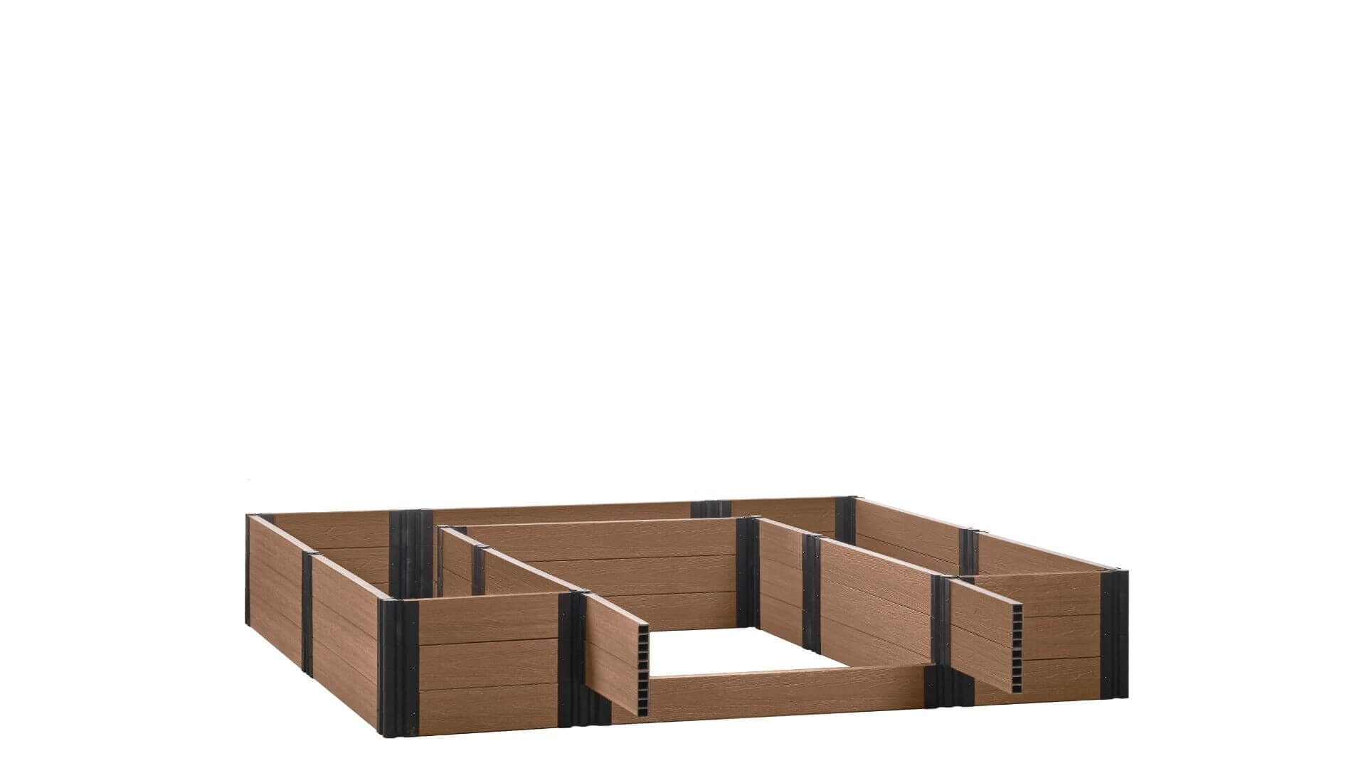 Walk-in Alamo 8' x 8' Animal Barrier Raised Garden Bed - GardenBLOX Capped Raised Garden Beds Frame It All Hickory 16.5" None