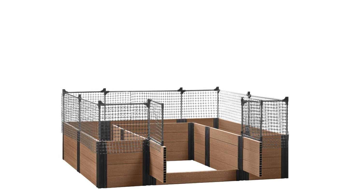 Walk-in Alamo 8' x 8' Animal Barrier Raised Garden Bed - GardenBLOX Capped Raised Garden Beds Frame It All Hickory 22" 2'