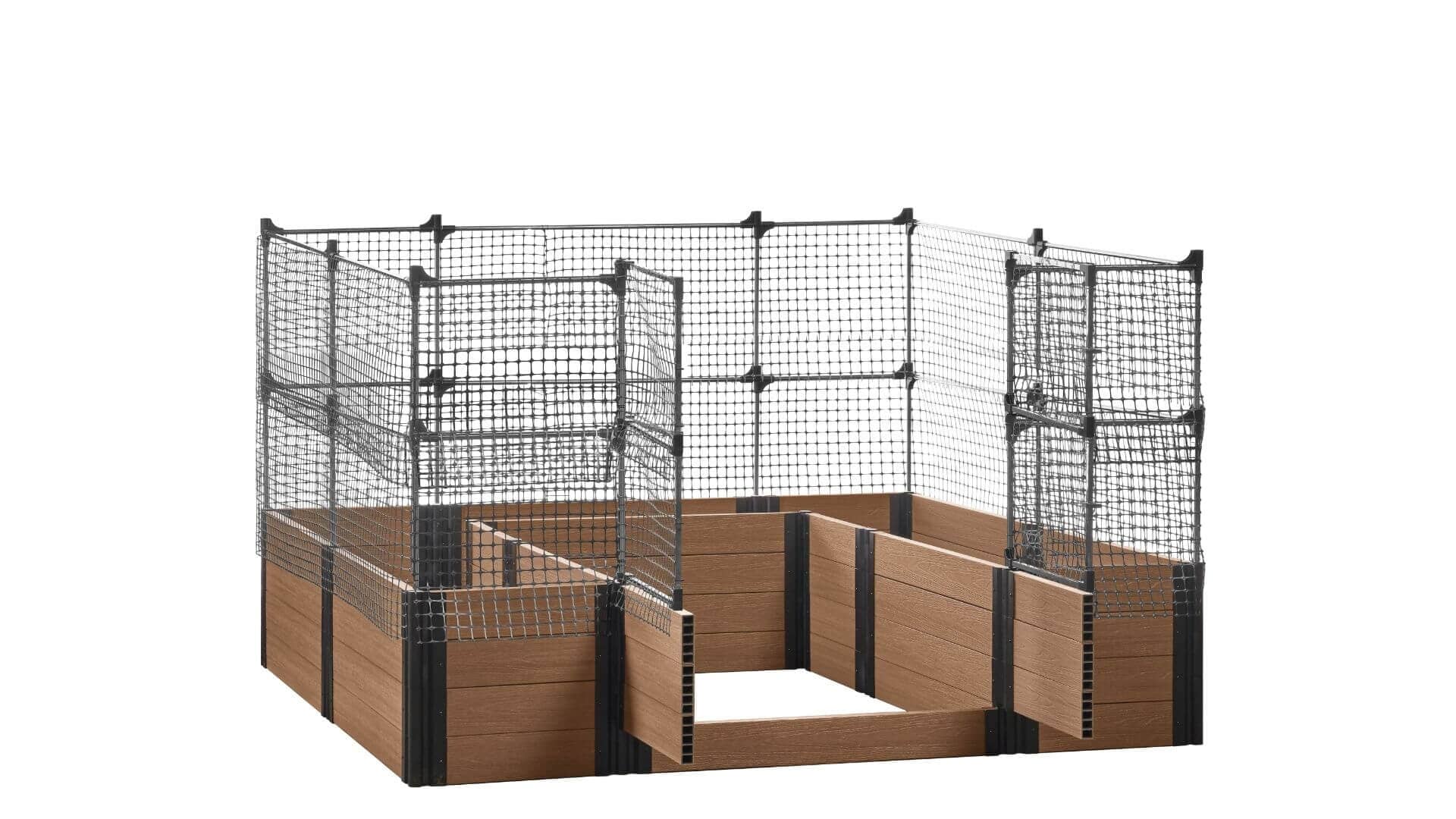 Walk-in Alamo 8' x 8' Animal Barrier Raised Garden Bed - GardenBLOX Capped Raised Garden Beds Frame It All Hickory 22" 4'