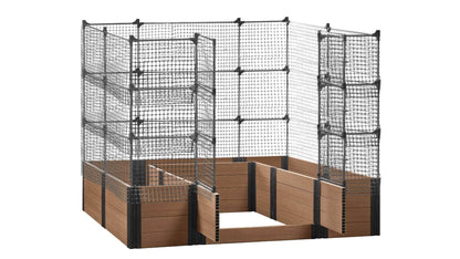Walk-in Alamo 8' x 8' Animal Barrier Raised Garden Bed - GardenBLOX Capped Raised Garden Beds Frame It All Hickory 22" 6'