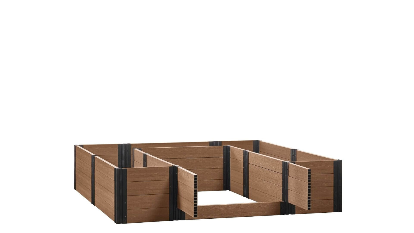 Walk-in Alamo 8' x 8' Animal Barrier Raised Garden Bed - GardenBLOX Capped Raised Garden Beds Frame It All Hickory 22" None