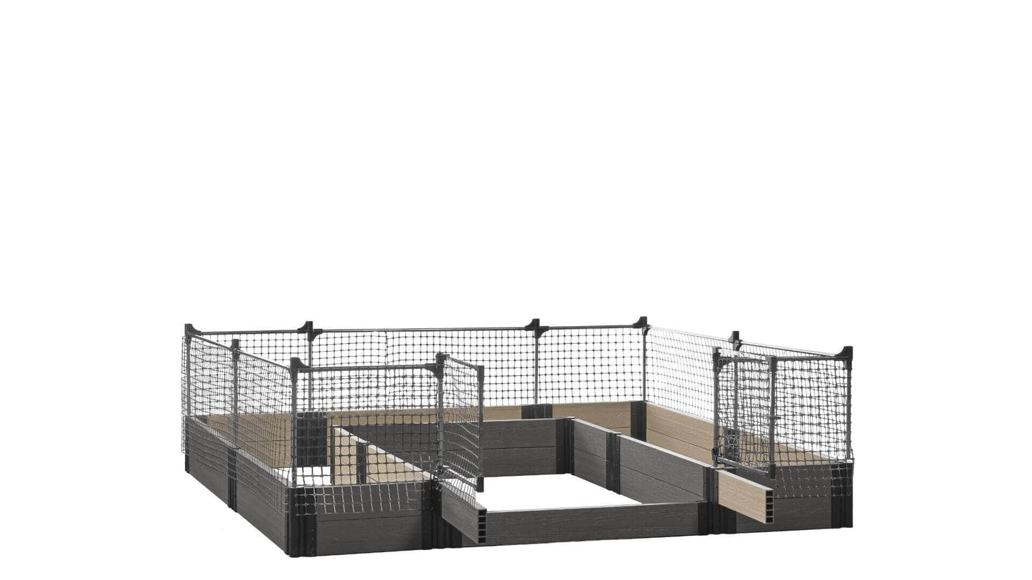 Walk-in Alamo 8' x 8' Animal Barrier Raised Garden Bed - GardenBLOX Capped Raised Garden Beds Frame It All Ironwood 11" 2'