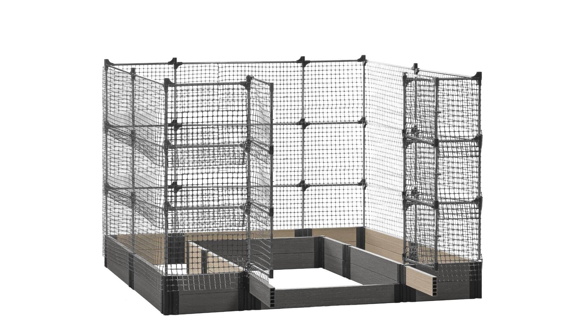 Walk-in Alamo 8' x 8' Animal Barrier Raised Garden Bed - GardenBLOX Capped Raised Garden Beds Frame It All Ironwood 11" 6'