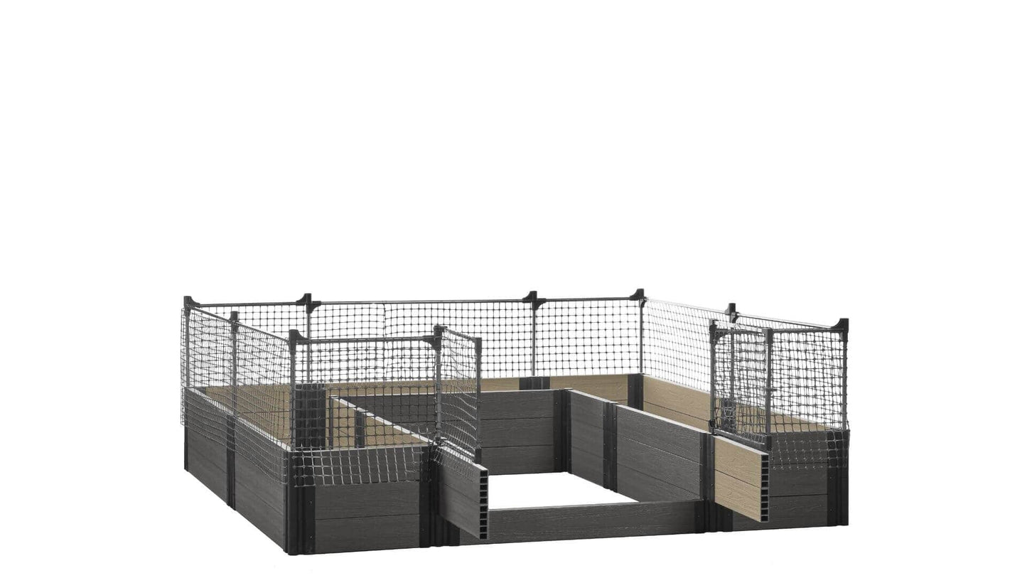 Walk-in Alamo 8' x 8' Animal Barrier Raised Garden Bed - GardenBLOX Capped Raised Garden Beds Frame It All Ironwood 16.5" 2'