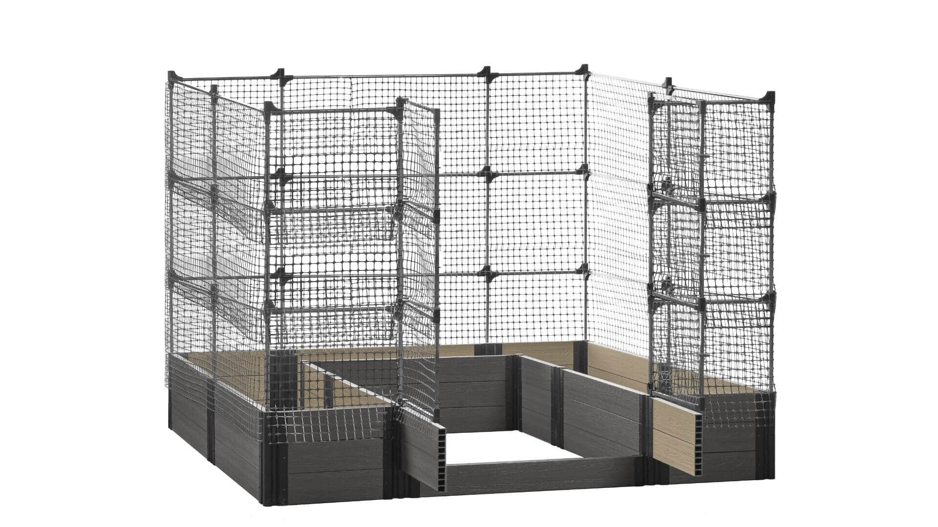Walk-in Alamo 8' x 8' Animal Barrier Raised Garden Bed - GardenBLOX Capped Raised Garden Beds Frame It All Ironwood 16.5" 6'