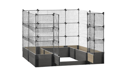 Walk-in Alamo 8' x 8' Animal Barrier Raised Garden Bed - GardenBLOX Capped Raised Garden Beds Frame It All Ironwood 16.5" 6'