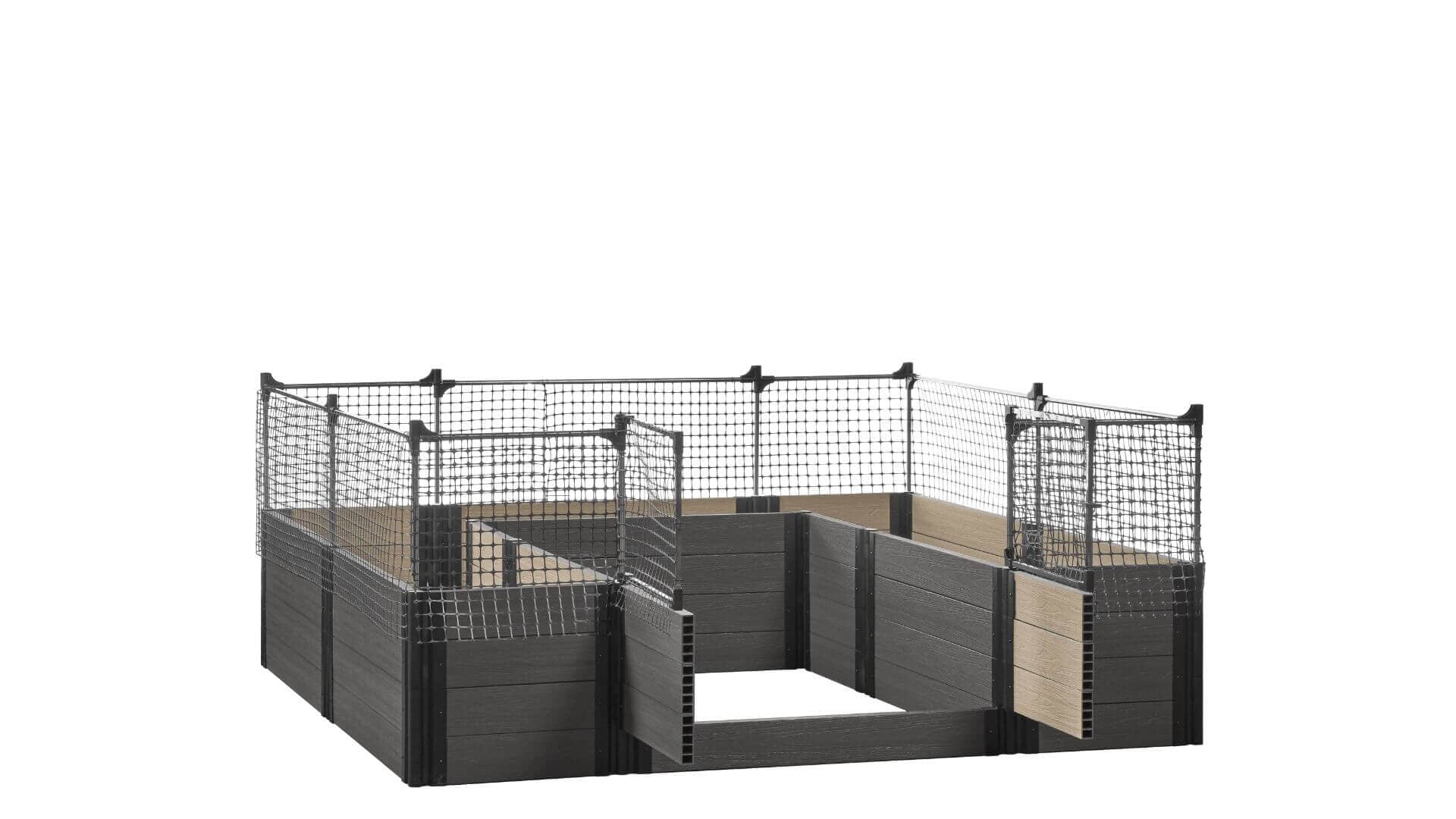 Walk-in Alamo 8' x 8' Animal Barrier Raised Garden Bed - GardenBLOX Capped Raised Garden Beds Frame It All Ironwood 22" 2'