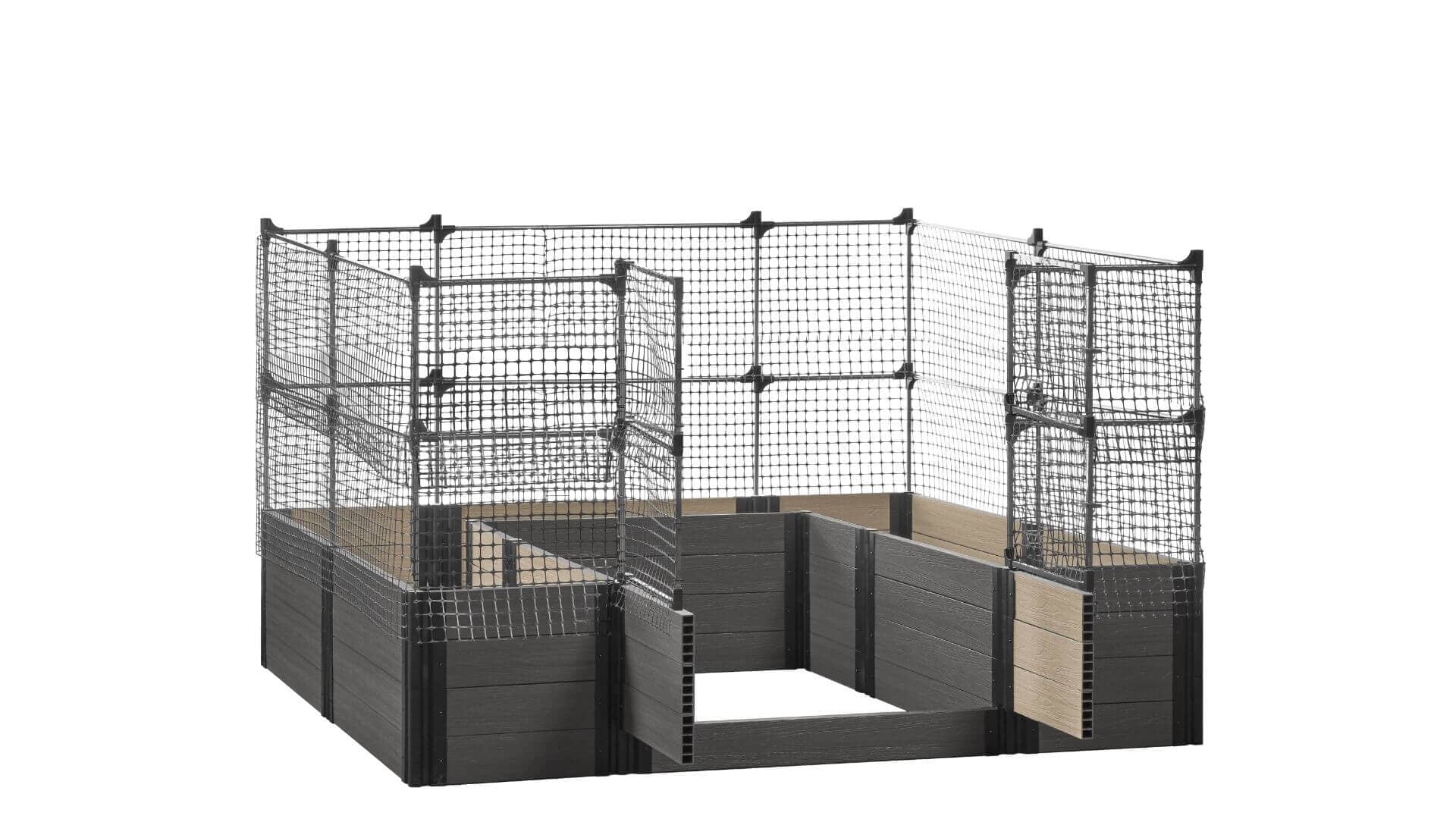 Walk-in Alamo 8' x 8' Animal Barrier Raised Garden Bed - GardenBLOX Capped Raised Garden Beds Frame It All Ironwood 22" 4'