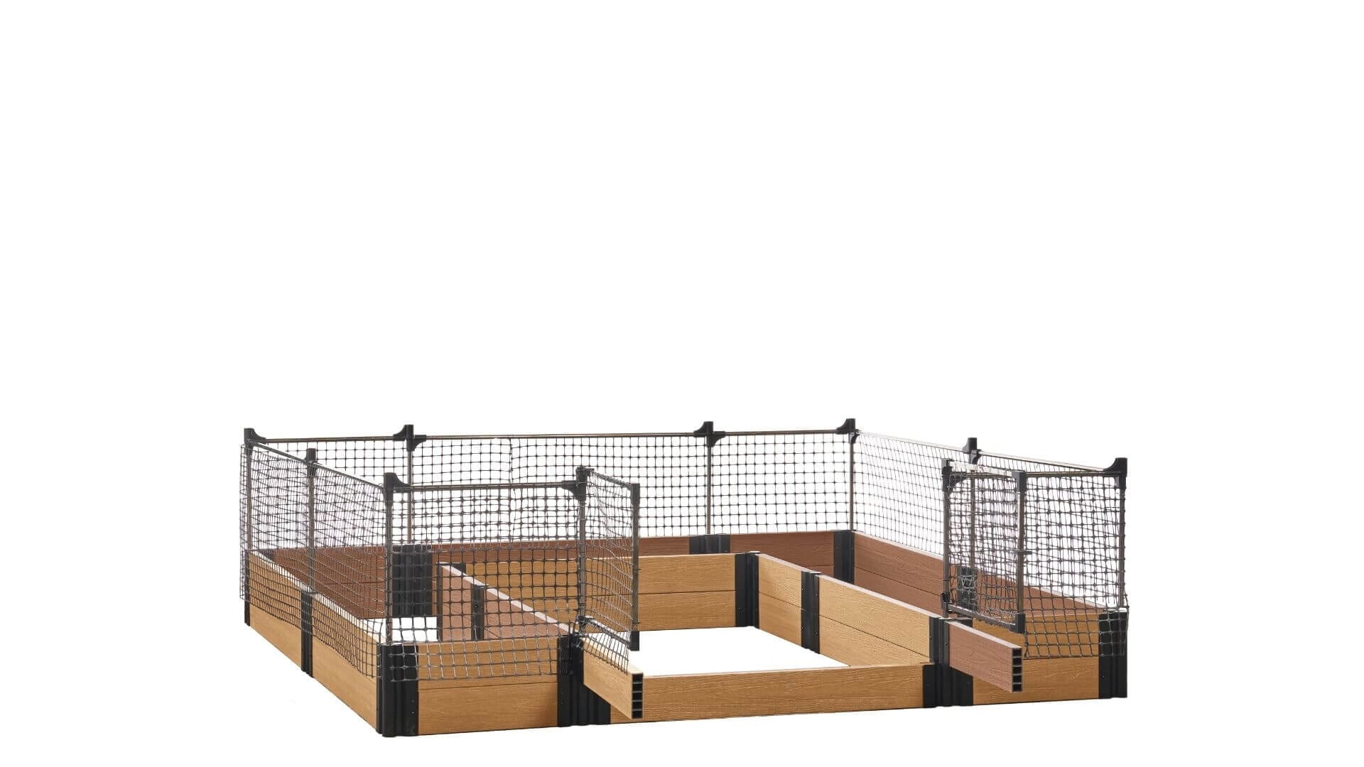 Walk-in Alamo 8' x 8' Animal Barrier Raised Garden Bed - GardenBLOX Capped Raised Garden Beds Frame It All Red Cedar 11" 2'