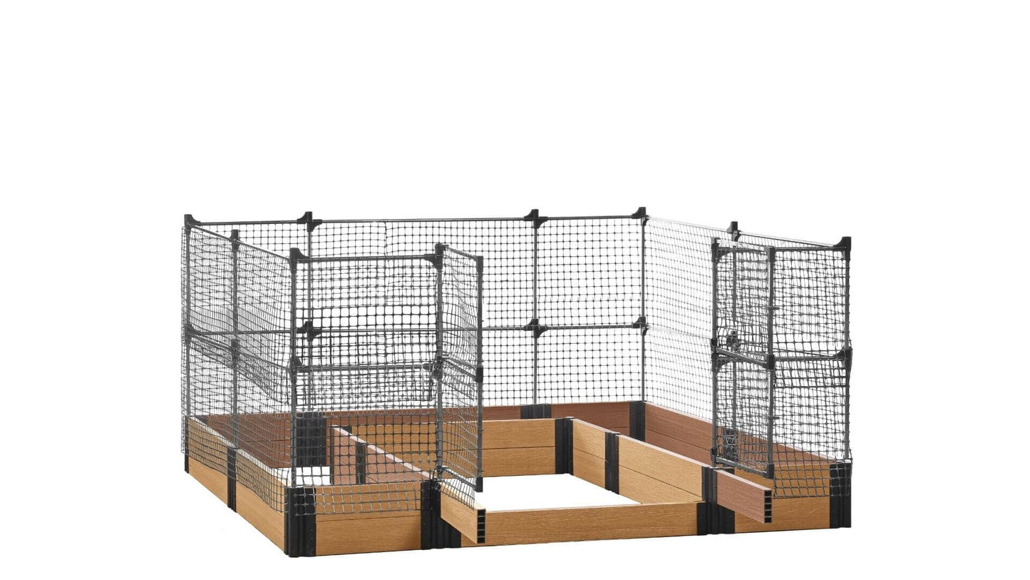 Walk-in Alamo 8' x 8' Animal Barrier Raised Garden Bed - GardenBLOX Capped Raised Garden Beds Frame It All Red Cedar 11" 4'