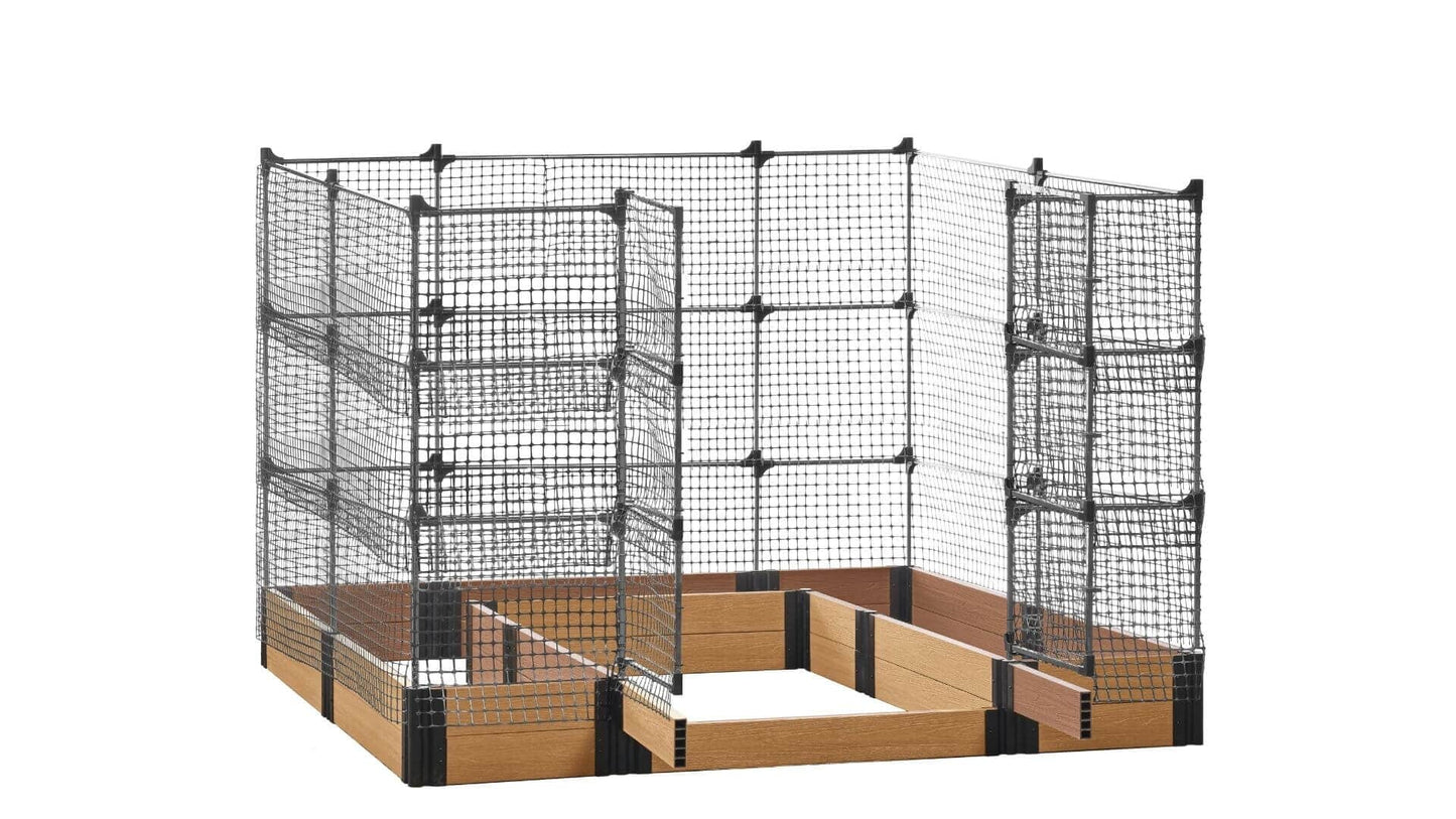 Walk-in Alamo 8' x 8' Animal Barrier Raised Garden Bed - GardenBLOX Capped Raised Garden Beds Frame It All Red Cedar 11" 6'