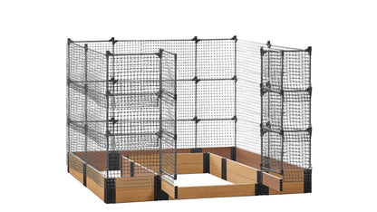 Walk-in Alamo 8' x 8' Animal Barrier Raised Garden Bed - GardenBLOX Capped Raised Garden Beds Frame It All Red Cedar 11" 6'