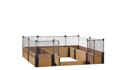 Walk-in Alamo 8' x 8' Animal Barrier Raised Garden Bed - GardenBLOX Capped Raised Garden Beds Frame It All Red Cedar 16.5" 2'