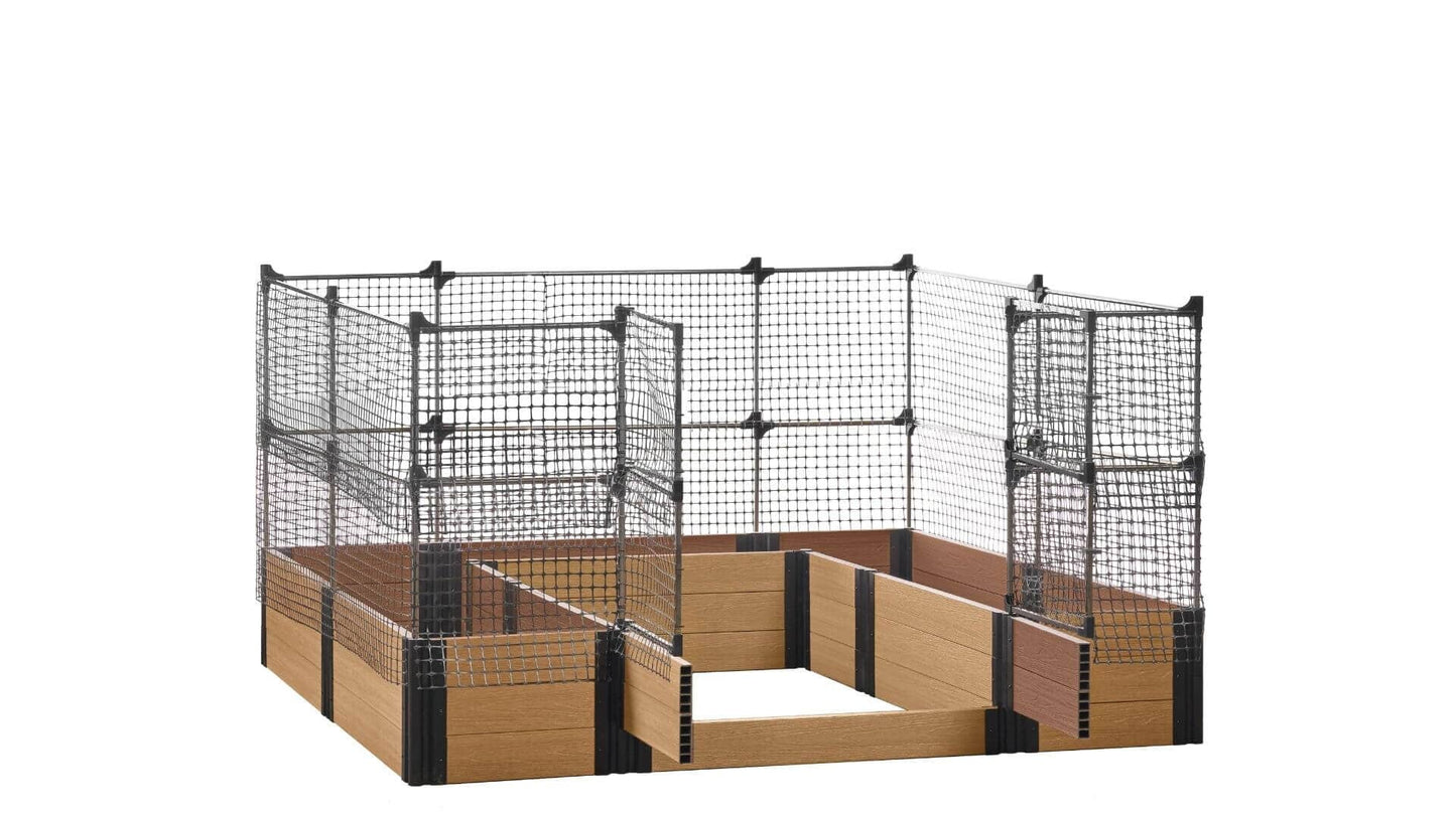 Walk-in Alamo 8' x 8' Animal Barrier Raised Garden Bed - GardenBLOX Capped Raised Garden Beds Frame It All Red Cedar 16.5" 4'