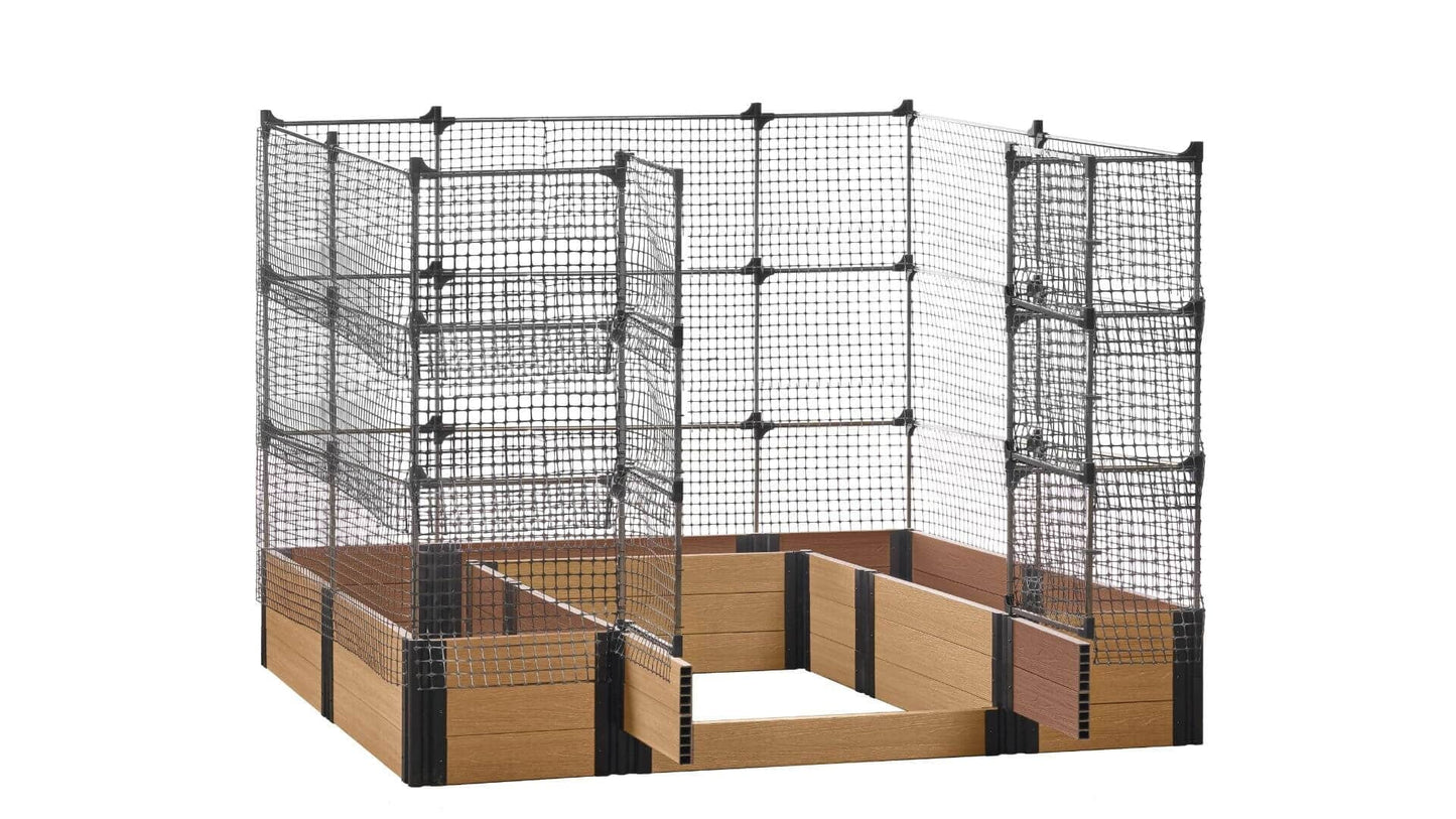 Walk-in Alamo 8' x 8' Animal Barrier Raised Garden Bed - GardenBLOX Capped Raised Garden Beds Frame It All Red Cedar 16.5" 6'