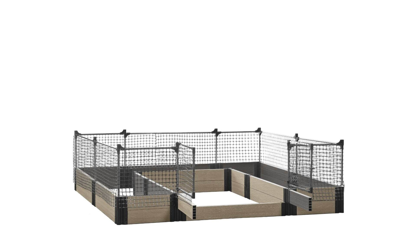 Walk-in Alamo 8' x 8' Animal Barrier Raised Garden Bed - GardenBLOX Capped Raised Garden Beds Frame It All River Birch 11" 2'