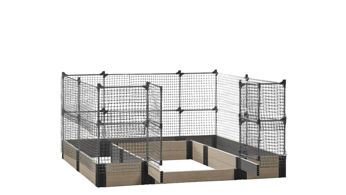 Walk-in Alamo 8' x 8' Animal Barrier Raised Garden Bed - GardenBLOX Capped Raised Garden Beds Frame It All River Birch 11" 4'