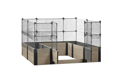 Walk-in Alamo 8' x 8' Animal Barrier Raised Garden Bed - GardenBLOX Capped Raised Garden Beds Frame It All River Birch 22" 4'