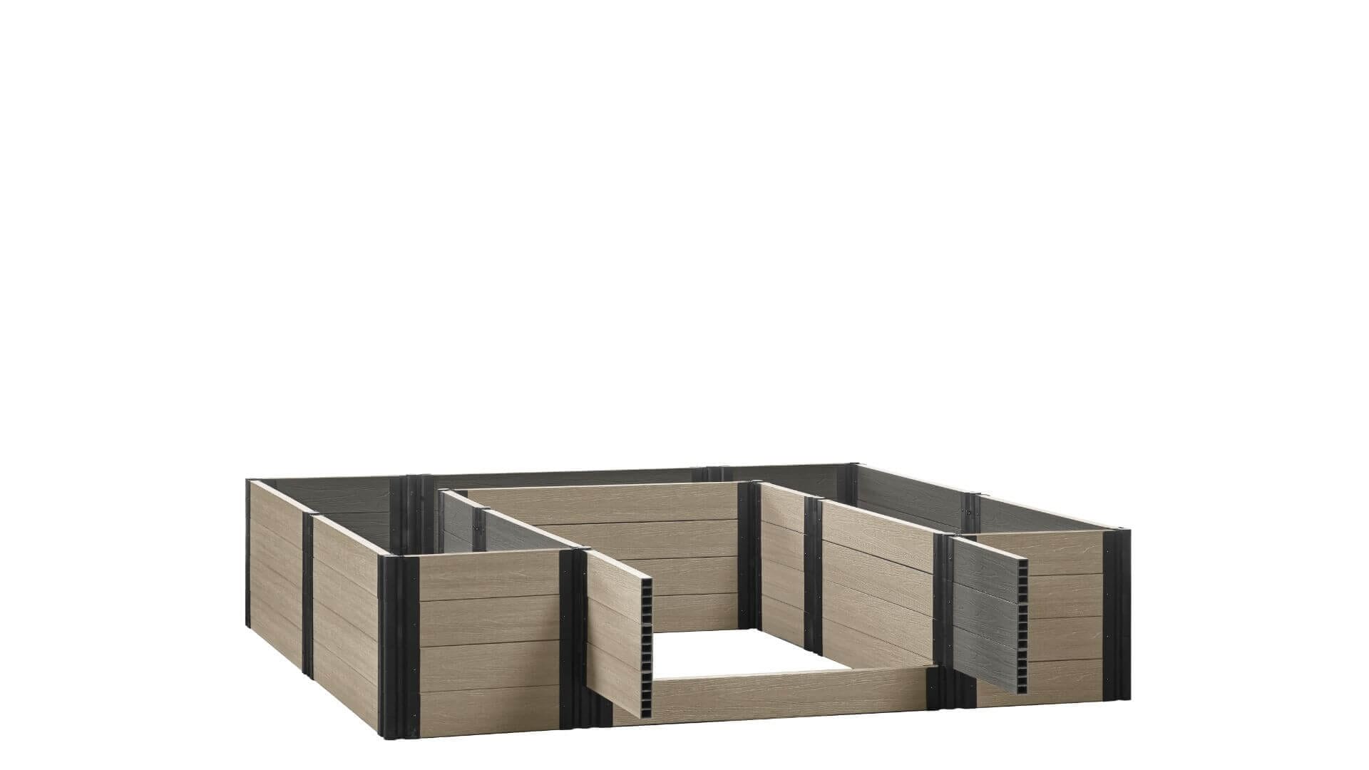 Walk-in Alamo 8' x 8' Animal Barrier Raised Garden Bed - GardenBLOX Capped Raised Garden Beds Frame It All River Birch 22" None