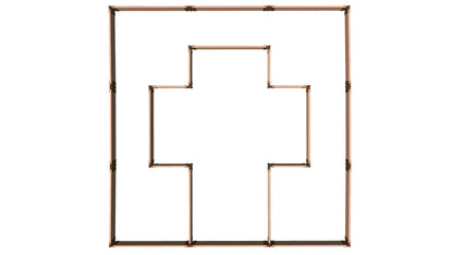 Walk-In Center Cross 12' x 12' Animal Barrier Raised Garden Bed - 2" Profile - GardenBLOX Classic Raised Garden Beds Frame It All 