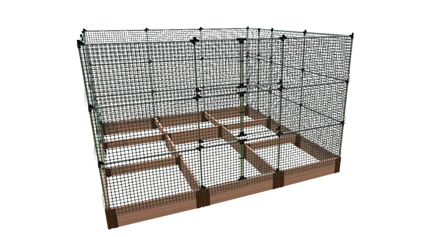 Walk-In Jumbo 12' x 12' Animal Barrier Raised Garden Bed - 2" Profile - GardenBLOX Classic Raised Garden Beds Frame It All Classic Sienna 2 Inch 11" 6'