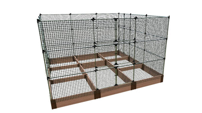 Walk-In Jumbo 12' x 12' Animal Barrier Raised Garden Bed - 2" Profile - GardenBLOX Classic Raised Garden Beds Frame It All Classic Sienna 2 Inch 11" 6'