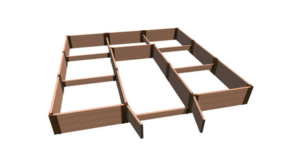 Walk-In Jumbo 12' x 12' Animal Barrier Raised Garden Bed - 2" Profile - GardenBLOX Classic Raised Garden Beds Frame It All Classic Sienna 2 Inch 16.5" 0'