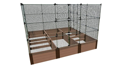 Walk-In Jumbo 12' x 12' Animal Barrier Raised Garden Bed - 2" Profile - GardenBLOX Classic Raised Garden Beds Frame It All Classic Sienna 2 Inch 22" 6'