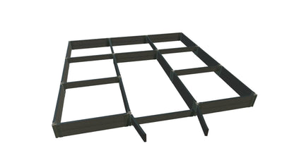 Walk-In Jumbo 12' x 12' Animal Barrier Raised Garden Bed - 2" Profile - GardenBLOX Classic Raised Garden Beds Frame It All Weathered Wood 2 Inch 11" 0'