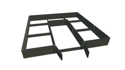 Walk-In Jumbo 12' x 12' Animal Barrier Raised Garden Bed - 2" Profile - GardenBLOX Classic Raised Garden Beds Frame It All Weathered Wood 2 Inch 16.5" 0'