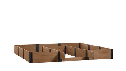 Walk-in Jumbo-U 12' x 12' Animal Barrier Raised Garden Bed - GardenBLOX Capped Raised Garden Beds Frame It All Hickory 16.5" None