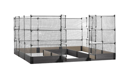 Walk-in Jumbo-U 12' x 12' Animal Barrier Raised Garden Bed - GardenBLOX Capped Raised Garden Beds Frame It All Ironwood 11" 6'