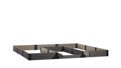 Walk-in Jumbo-U 12' x 12' Animal Barrier Raised Garden Bed - GardenBLOX Capped Raised Garden Beds Frame It All Ironwood 11" None