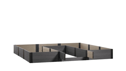 Walk-in Jumbo-U 12' x 12' Animal Barrier Raised Garden Bed - GardenBLOX Capped Raised Garden Beds Frame It All Ironwood 16.5" None